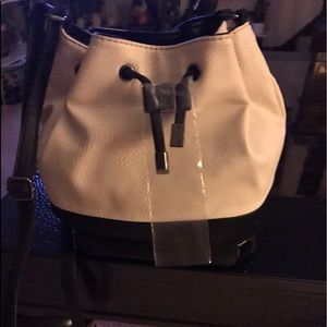 A Black & White Satchel Purse